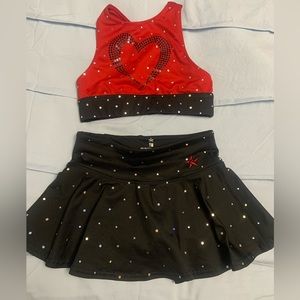 Rebel Cheer Outfit Size Youth Medium Top & Bottom - excellent condition